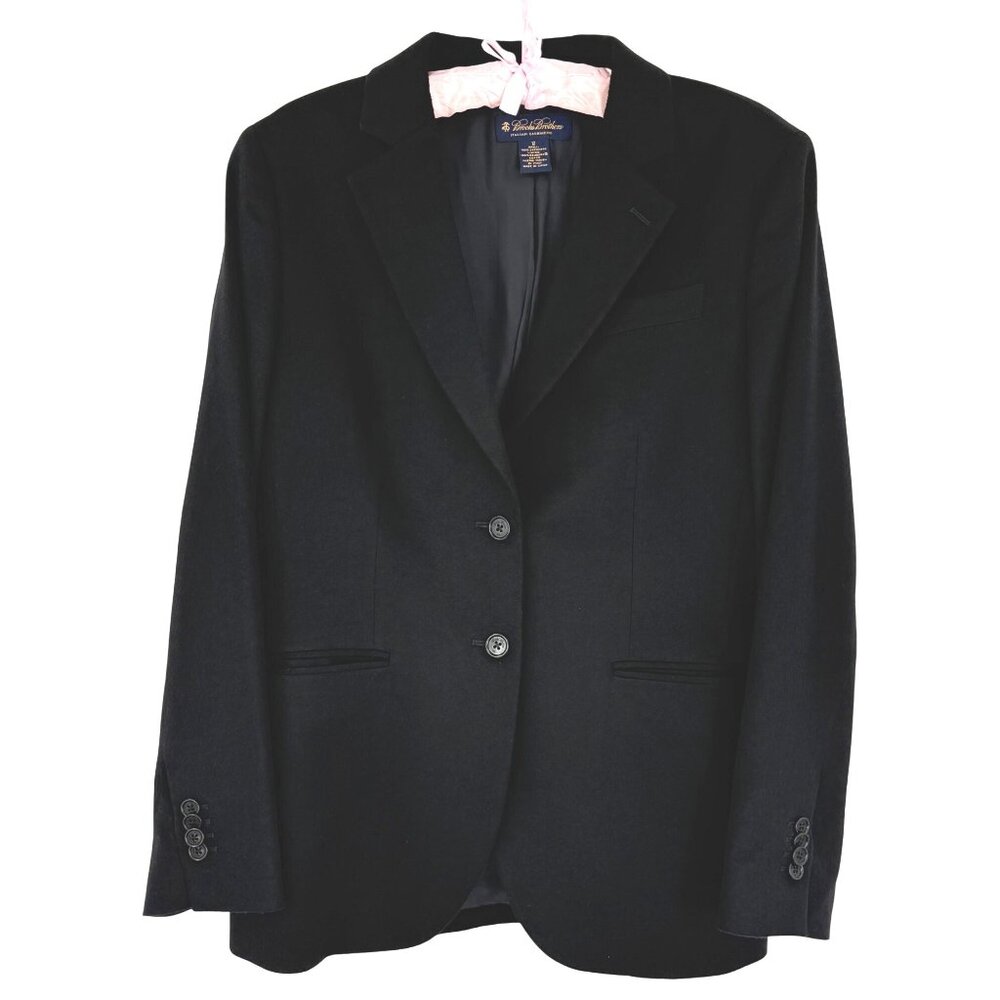 Brooks Brothers Loro Piana Black Italian Luxury Cashmere Blazer Jacket Workwear - Picture 2 of 16